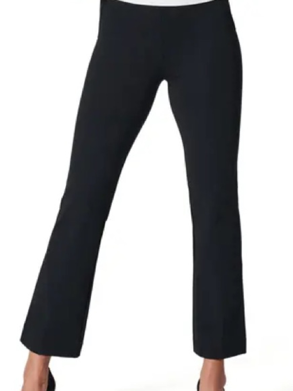 SPANX The Perfect Pant Black Crop Flare 20260 Stretch Pull On Back Pocket XL